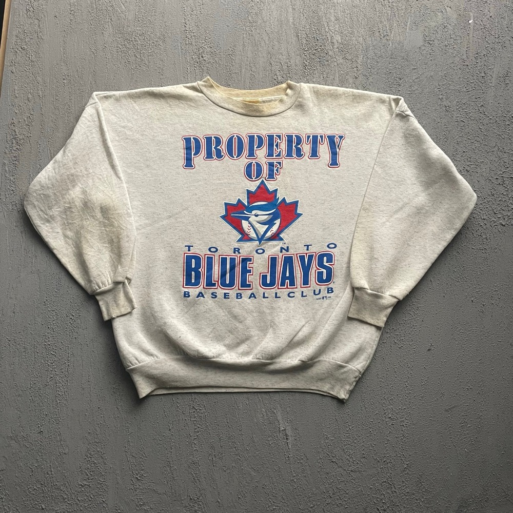 Vintage Toronto Blue Jays Graphic Sweatshirt Mens XL Grey 1990s CGW